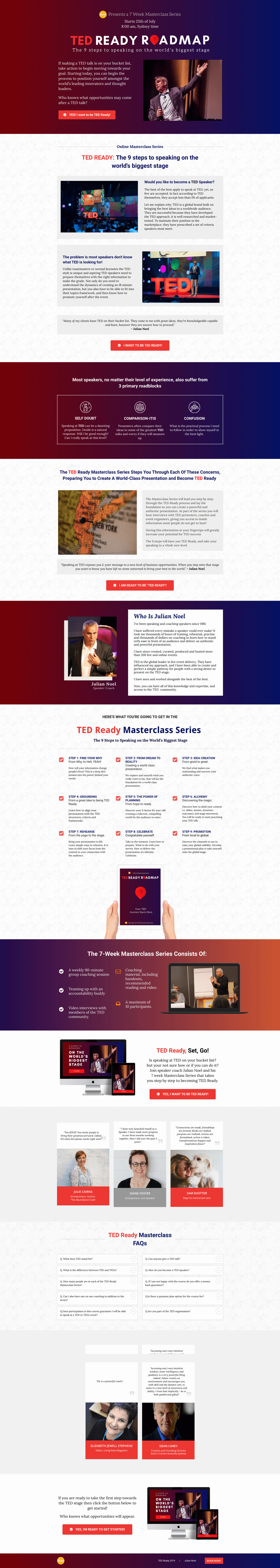 Kartra Landing page for TED Talk