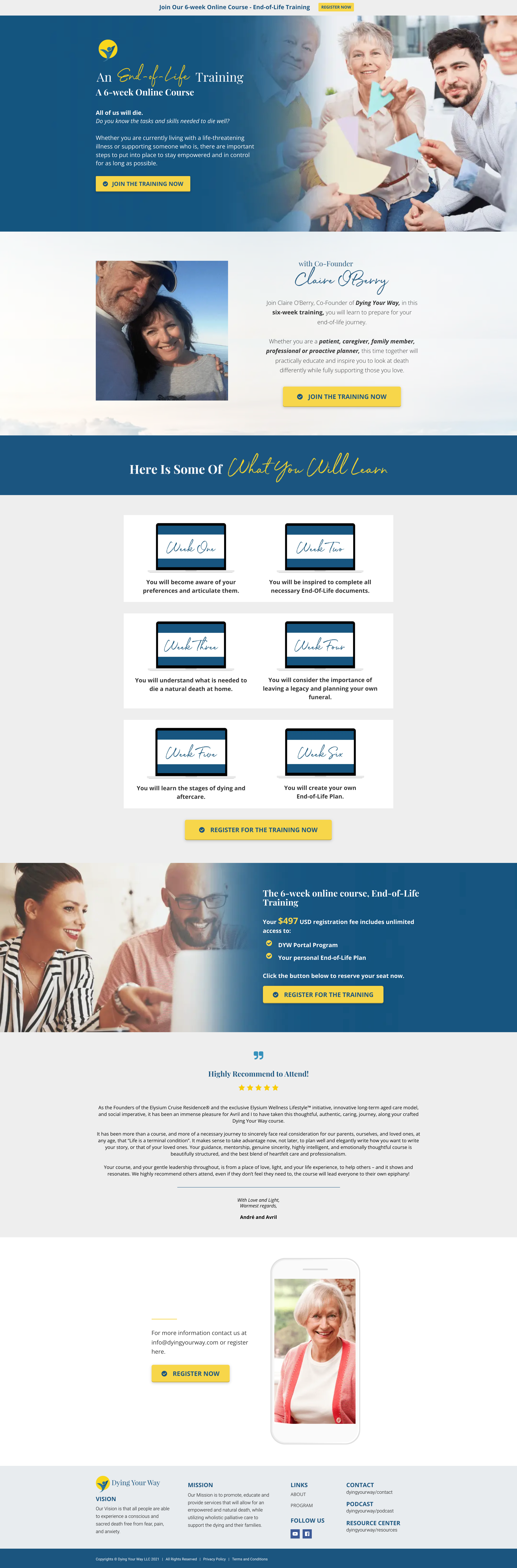 Kartra Online Course Landing page